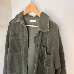 Neuflora Olive Green Corduroy Jacket